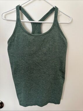 lululemon athletica Ribbed Racerback Tank — Deep Green